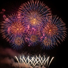 Happy New Year 2026 Colorful Fireworks Celebration Background