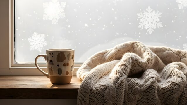 Chocolate caliente acogedor de invierno