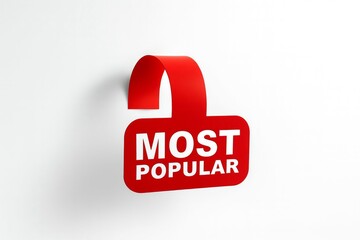 Most popular red badge icon