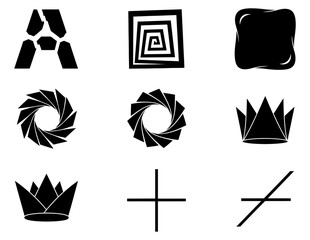 Versatile Collection of Abstract Geometric Symbols and Graphic Design Elements for Modern Visual Communication