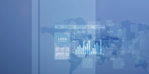 2d illustration Stock market online business concept. business Graph 
