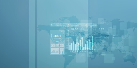 2d illustration Stock market online business concept. business Graph 
