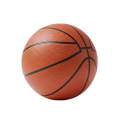 Fototapeta premium This is a photograph of a regulation-size basketball with its iconic yellow and white striped pattern. The ball appears to be in excellent condition, indicating
