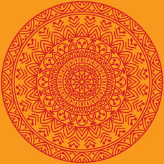 Fototapeta premium Decorative Mandala Pattern Art | Abstract Floral Geometry Ornament | Sacred Boho Symmetry Vector | Spiritual Decorative Artwork for Meditation and Interior Design