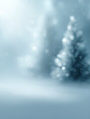 Winter holiday background with smooth cool lighting and serenity