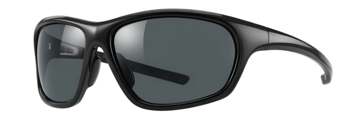 Wraparound sports shades featuring mirrored lenses and rubber nose pads. 
