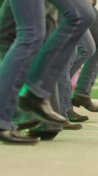 Cowboy Wild West Line Dance slow motion