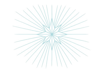 Obraz premium Light blue radial sunburst effect generating optical flare or light ray on transparent background