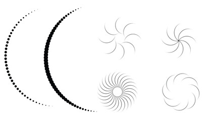Geometric patterns with spiral shapes