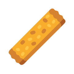 Cartoon cracker flat illustration against a white background