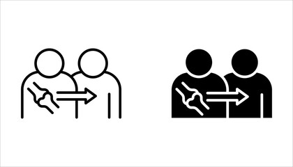 Human organ transplantation icon set. with a white background.