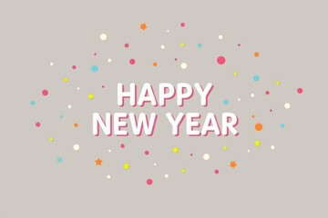 Happy New Year 2026 Celebration Illustration | Festive Party Greeting Design