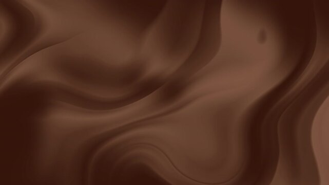 Mocha background brown liquid chocolate swirl abstract smooth waves suitable for food and beverage promotions, elegant packaging designs, or soothing digital backdrops.