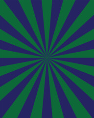 Radiant green and blue sunburst
