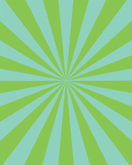 Vibrant green and turquoise sunburst