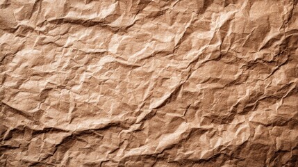 Fototapeta premium Intensely wrinkled brown material displays a rich, textured surface pattern