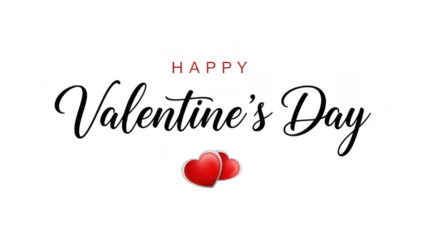 Happy valentine's day greeting with red hearts
