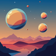 Gentle, translucent bubbles floating serenely in the air, adding a light and airy feel to any design.