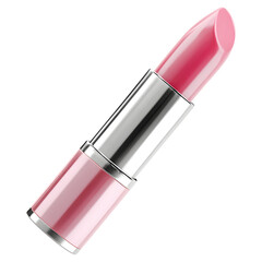 Pink lipstick cosmetic, beauty makeup concept for branding and design use  isolated on transparent background.