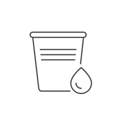 Glass of water line icon