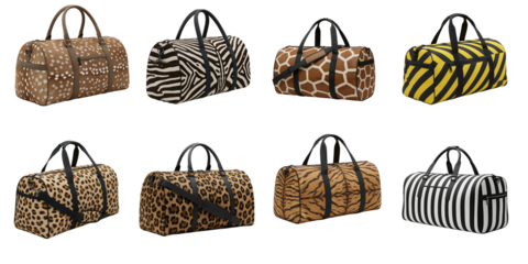 Collection of Animal Print Duffel Bags