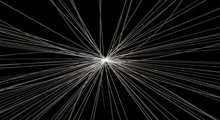 Monochrome rays emanating in a radial burst against the dark background
