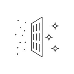 Air filter line outline icon