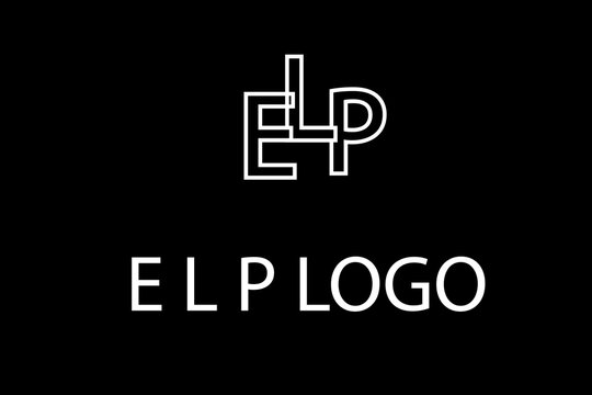 ELP: Modern professional ELP letter logo design. Abstract geometric typography for corporate business identity. Minimalist initial monogram vector.