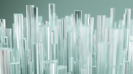 Fototapeta premium Abstract Glass Data Columns for Governed Business Growth and Analytics Background