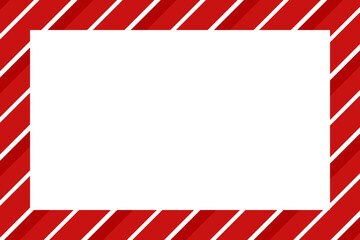 Christmas border frame. Merry Christmas Candy cane rectangle frame card elements decoration. New Year picture frame ribbon with red, white or green stripes. Vertical Christmas border frame.
