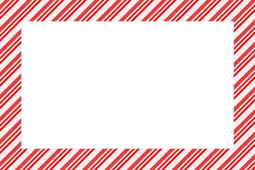 Christmas border frame. Merry Christmas Candy cane rectangle frame card elements decoration. New Year picture frame ribbon with red, white or green stripes. Vertical Christmas border frame.