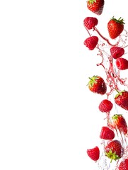 Refreshing Fruit Splash Composition for Beverage Advertising and Web Banners