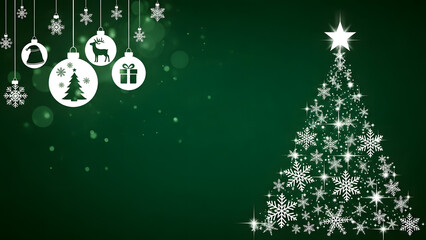 new year background with christmas tree