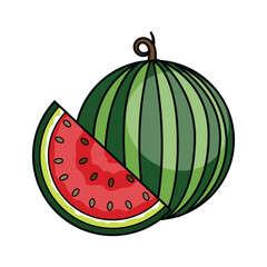 Cutaway Watermelon Fruit