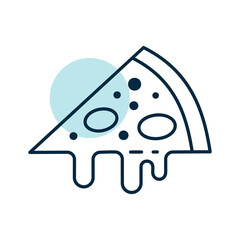 Obraz premium Delicious Hot Cheese Pizza Slice Icon