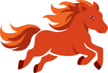 red horse vector illustration