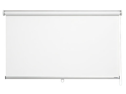 White roller blind isolated on transparent background