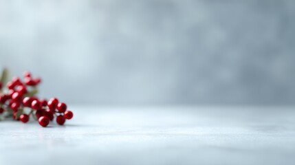 Holiday advertising background with clean layout, festive glow and clear focal space