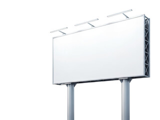 Obraz premium Large blank billboard isolated on transparent background