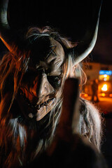Krampus is a demonic being that accompanies the religious-folkloric figure. This tradition is linked to Christian mythology.