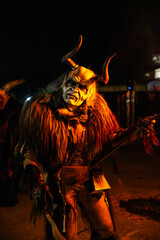 Krampus is a demonic being that accompanies the religious-folkloric figure. This tradition is linked to Christian mythology.