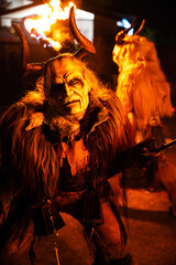 Krampus is a demonic being that accompanies the religious-folkloric figure. This tradition is linked to Christian mythology.