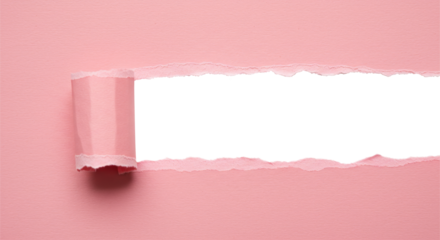Pink torn paper background with empty copy space