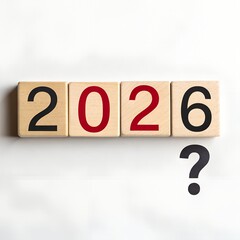 Number 2026 and question mark stock photo
