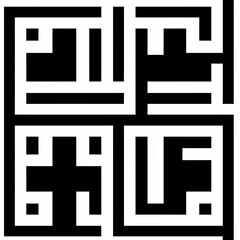 Obraz premium black and white andinkra design