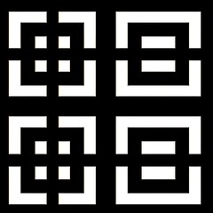 Obraz premium black and white andinkra design