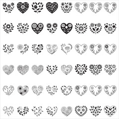 Floral Heart Svg Clip Art
