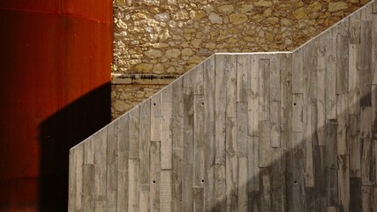 textures and materials in modern facade