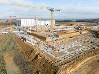 Neubau einer Lagerhalle mit Hochregallager