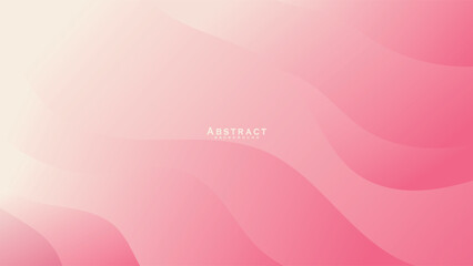 Soft Pink Abstract Wave Background with Smooth Gradient Curves Minimal Elegant Vector Design